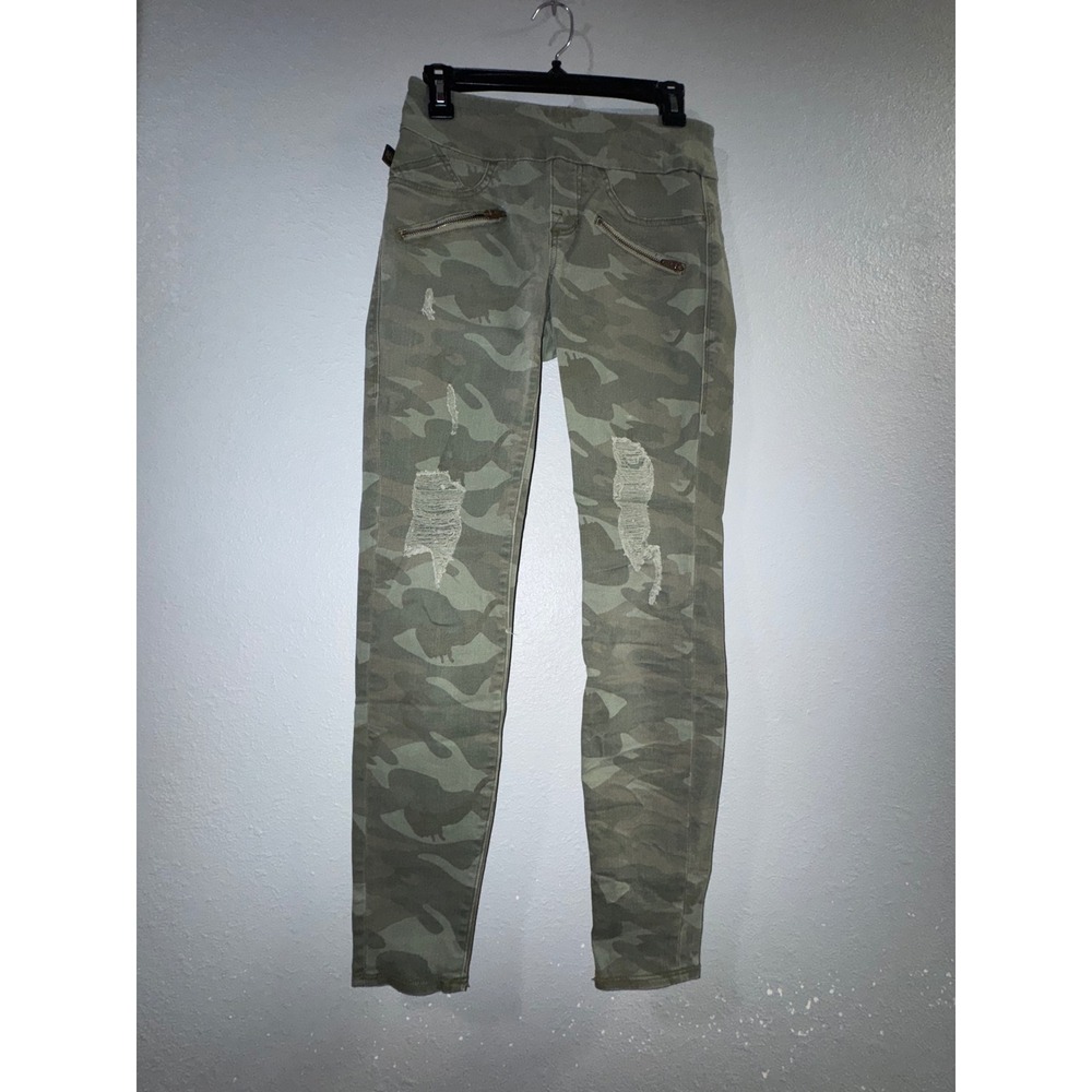 Rock & Republic Denim Rx Camo Distressed Pull On Leggings Green Size 6